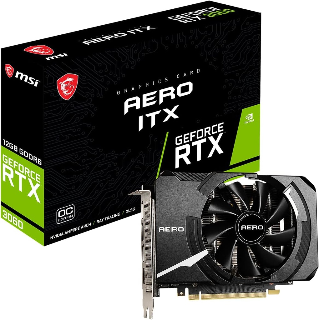 MSI RTX 3060 Aero ITX 12G OC 192 Bit GDDR6 12 GB Graphics Card