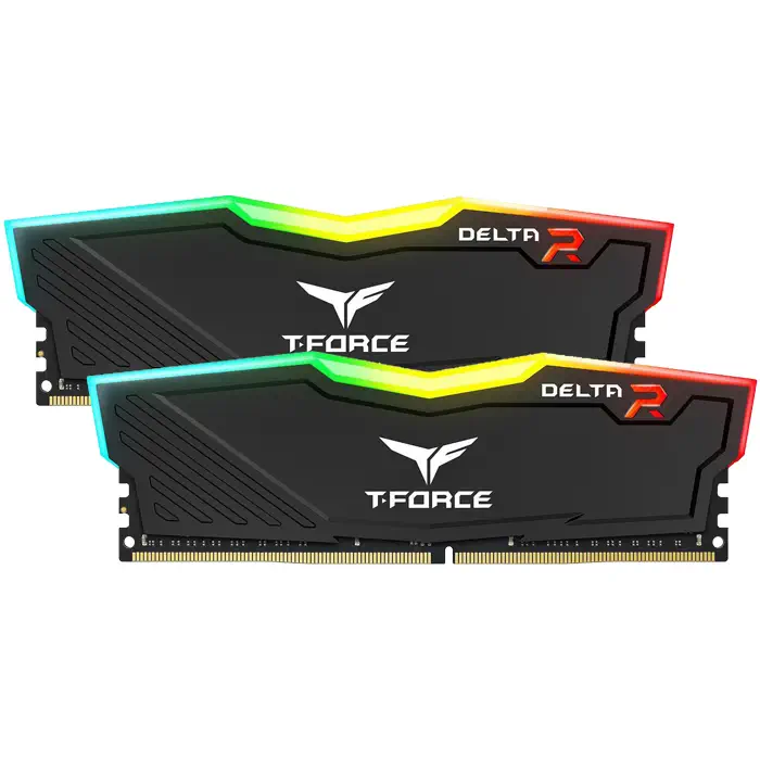 Team T-Force Delta RGB Black 16 GB (2x8) 3200 MHz DDR4 CL16 Gaming PC Ram