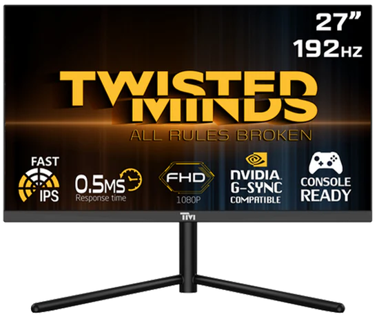 Twisted Minds TM27FHD192IPS 27 Flat, FHD 192Hz, Fast IPS, 0.5ms, HDMI2.1, HDR Gaming Monitor