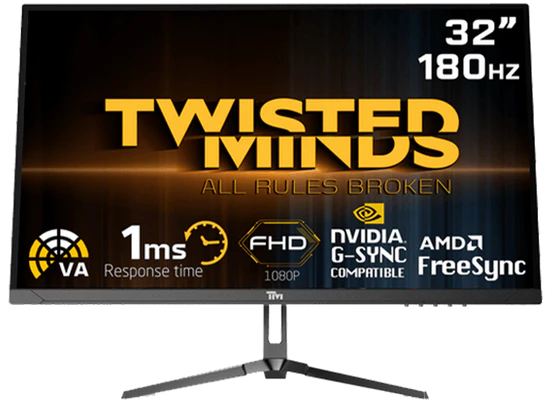 Twisted Minds 32 inch, HDR, FHD, 180Hz, VA, 1ms, HDMI 2.0 Gaming Monitor