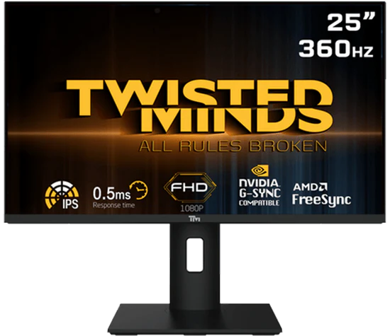 Twisted Minds TM25BFI FHD 24,5", 360Hz, 0,5ms, HDMI 2.0 Oyuncu Monitörü