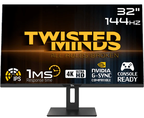 Twisted Minds TM32DUI UHD 32, 144Hz, 4K 1ms, HDMI 2.1 Gaming Monitor