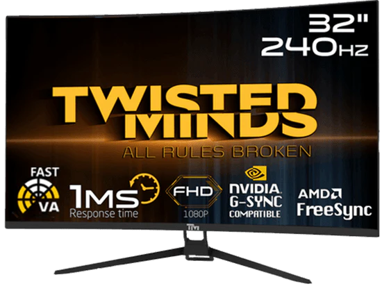 Twisted Minds TM32RFA FHD 32, 240Hz, 1ms, HDMI 2.0 Gaming Monitor