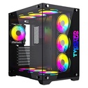 Twisted Minds TM1-B-S Bullet-07 Medium Tempered Glass Mid Tower Gaming Case, Black