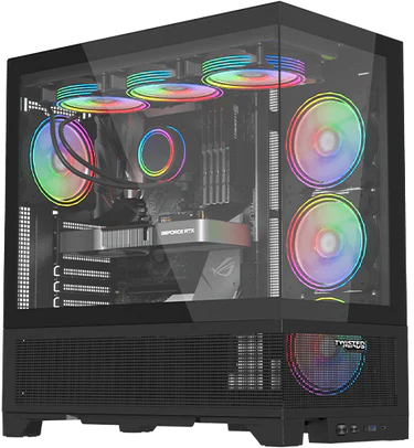 Twisted Minds TM-245-3-B Phantek - 07 Mid Tower Gaming Case, Black