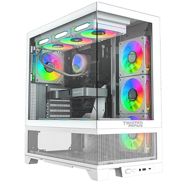 Twisted Minds TM-245-3-W Phantek - 07 Mid Tower Gaming Case, White