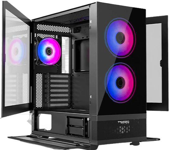 Twisted Minds TM-X5-B Minimalist -04 Mid Tower Gaming Case, Black