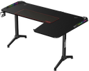 Twisted Minds TM-Y-RB-RGB Warrior L Şekilli Oyuncu Masası RGB Sağ, Siyah