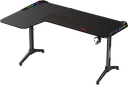 Twisted Minds TM-Y-LB-RGB Warrior L Şekilli Oyuncu Masası RGB Sol, Siyah