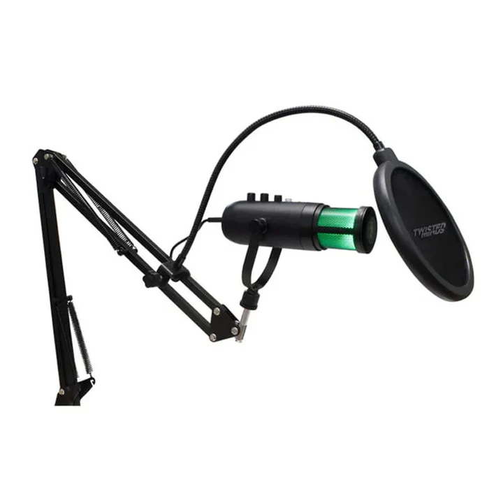 Twisted Minds W108 B RGB Gaming Microphone, Supports Mobile Phone, Computer, Tablet, Black