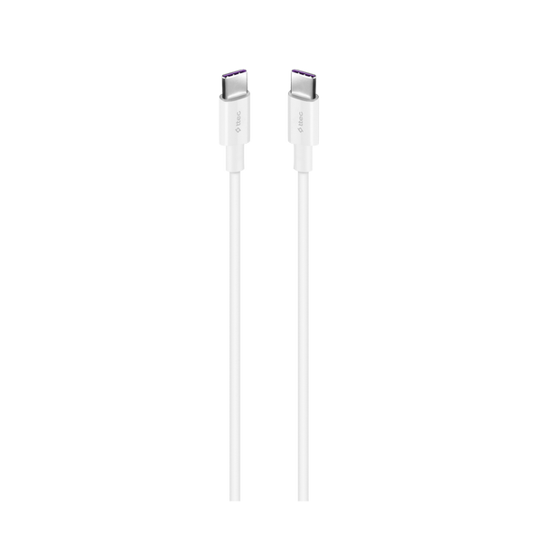 Ttec Type-C To Type-C 200 CM 65W PD/QC Fast Charging and Data Cable, White