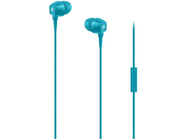 Ttec Pop Earbud Headphones with Microphone, Turquoise
