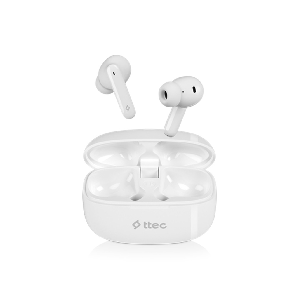Ttec AirBeat Snap TWS Bluetooth In-Ear Headphones, White