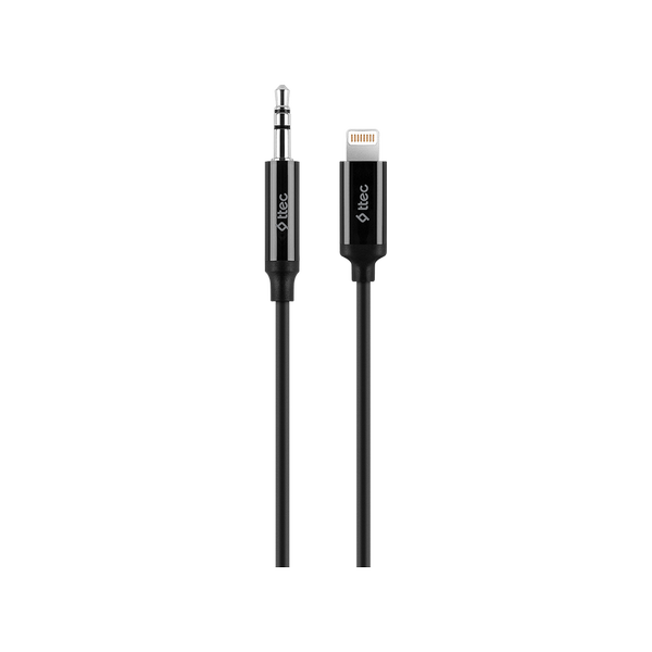 Ttec Lightning - 3.5mm Aux 1m Audio Cable, Black