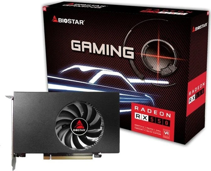 Biostar RX550 4GB 128Bit GDDR5 4xHDMI Graphics Card