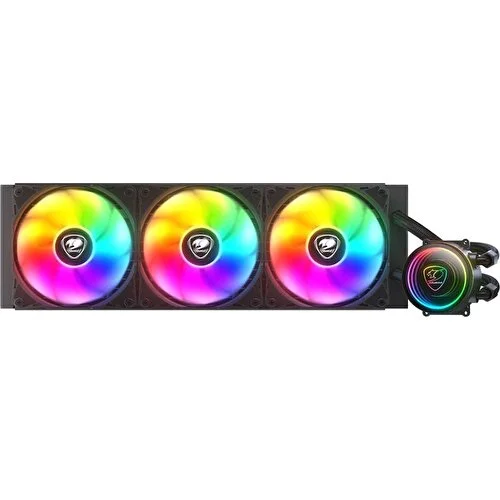 Cougar Poseidon Elite 360 ARGB 360mm Processor Liquid Cooler, Black