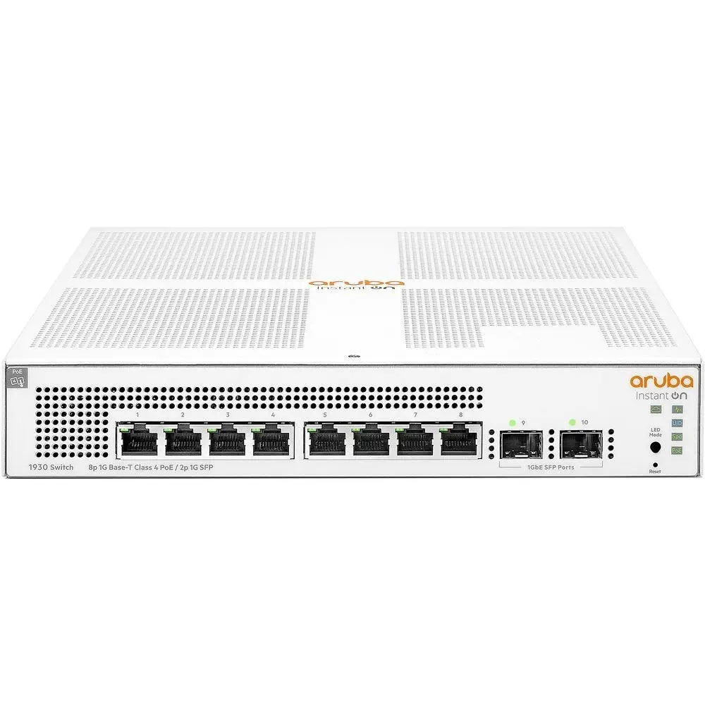 HPE Aruba Instant On 1930-8G JL681A 8 Port 10/100/1000 Mbps Managed Gigabit PoE Switch