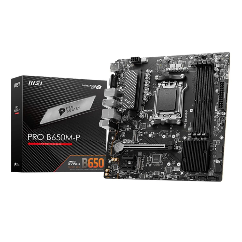 Msi Pro B650M-P AMD B650 AM5 Socket DDR5 6000(OC)MHz mATX Motherboard