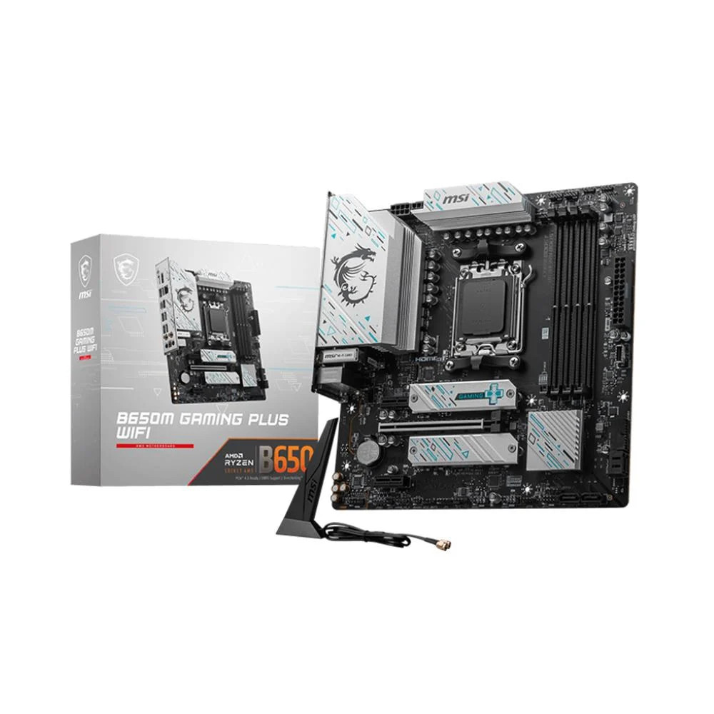 Msi B650M GAMING PLUS WIFI AMD B650 Socket AM5 DDR5 7200+(OC)MHz mATX Gaming Motherboard