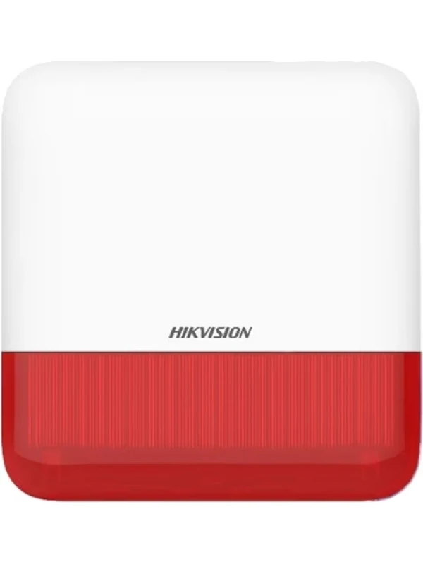 Hikvision DS-PS1-E-WE Kablosuz Harici Ortam Siren, Kırmızı