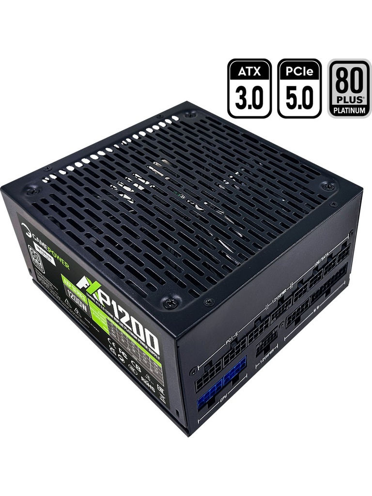 Gamepower AXP-1200 14CM 1200W Platinum 80+ ATX 3.0 PCI-E 5.0 Power Supply