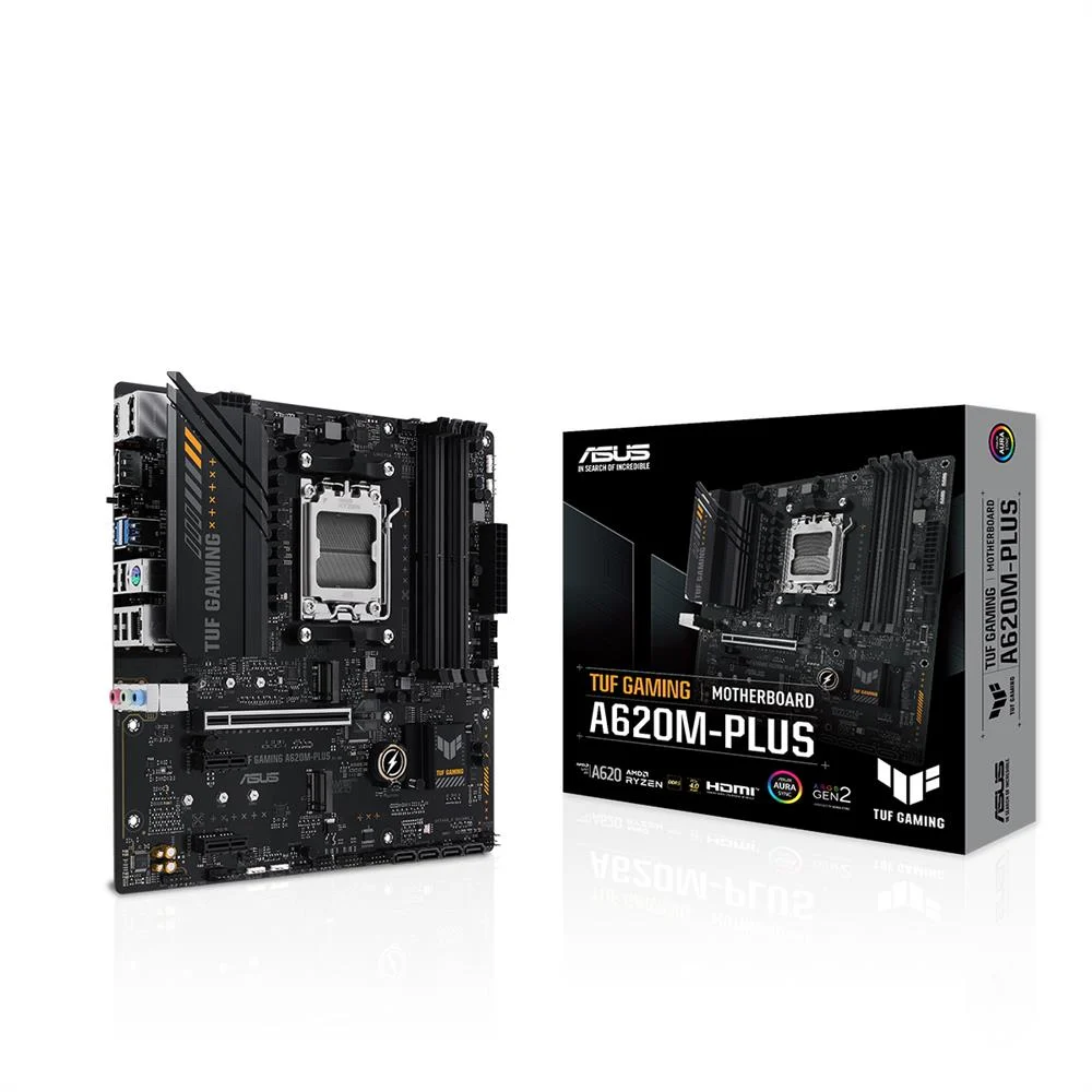 Asus TUF Gaming A620M-PLUS AMD A620 Soket AM5 DDR5 6400(OC)MHz mATX Anakart