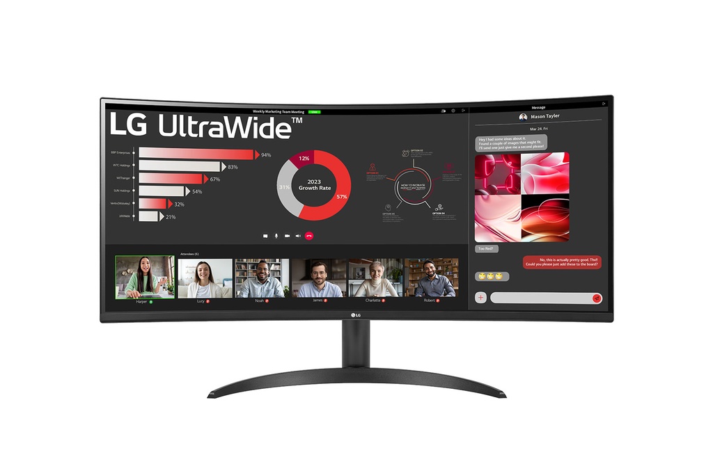 Lg UltraWide 34WR50QC 5 ms WQHD 34" Curved Monitör