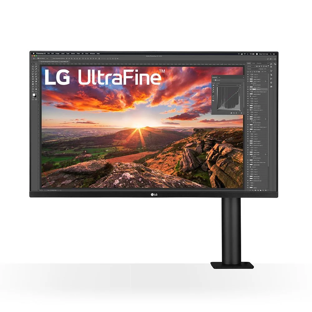 LG UltraFine 32UN880P-B 31.5" 5 ms 4K Pivot IPS 60 Hz Monitor, Black