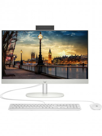 HP ProOne 245 G10 Ryzen 5 7520U 8 GB 512 GB SSD 23.8" Screen Full HD All in One PC, White