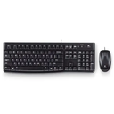 Logitech MK120 920-002560 Wired Keyboard Mouse Set, Black