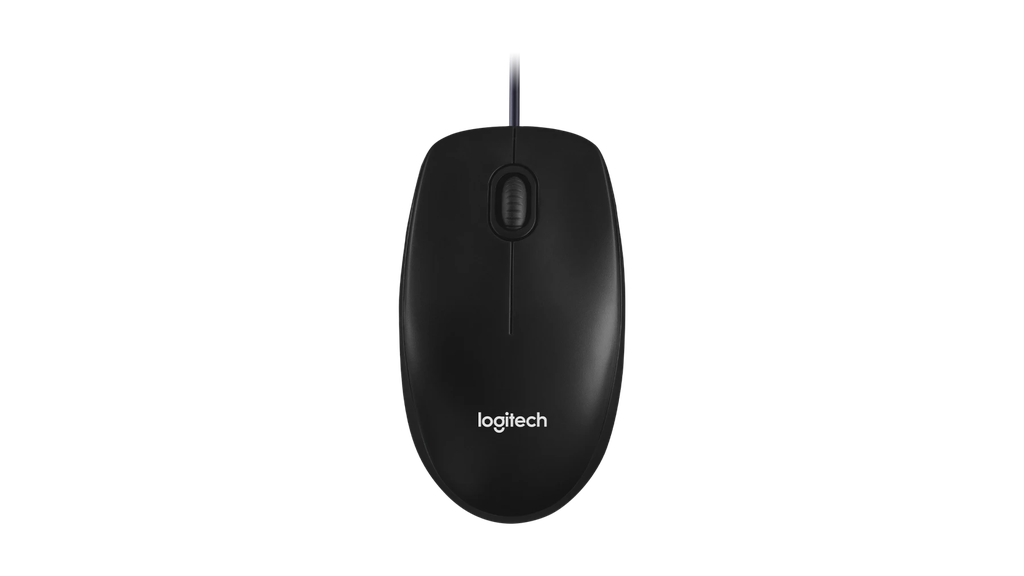Logitech M100 910-006652 Optical Wired Mouse, Black