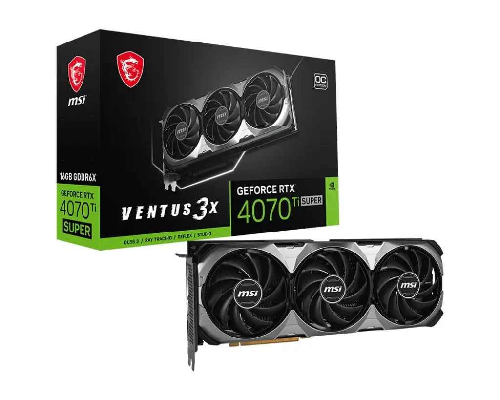 MSI GeForce RTX 4070 Ti SUPER 16G VENTUS 3X OC GDDR6X 256Bit DX12 DLSS 3 Gaming Ekran Kartı