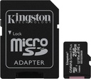 Kingston Canvas Select Plus Serisi 256GB 100MB/s  A1 C10 Micro SD Kart