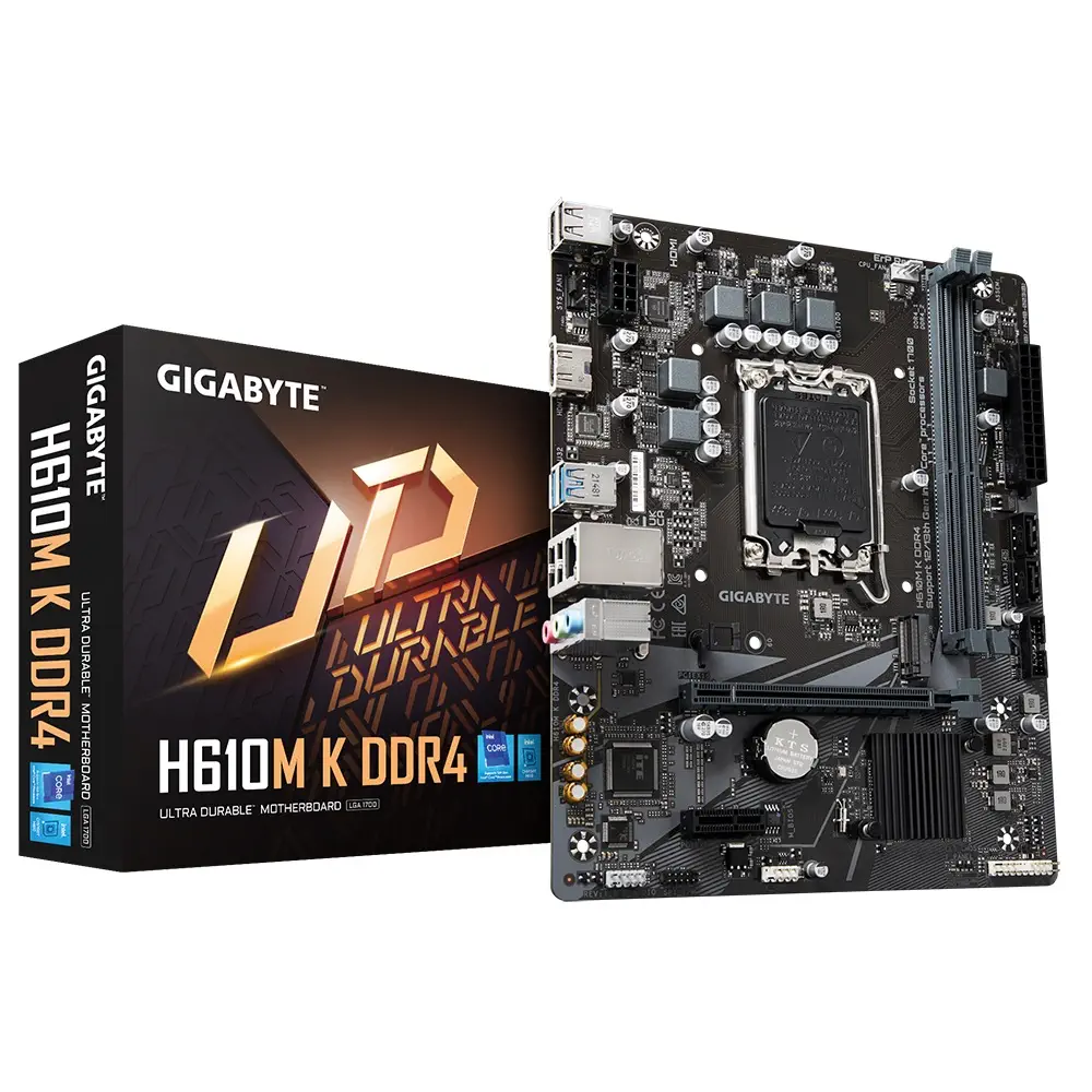 Gigabyte H610M-K-DDR4 Intel H610 Socket 1700 DDR4 3200MHz mATX Gaming Motherboard