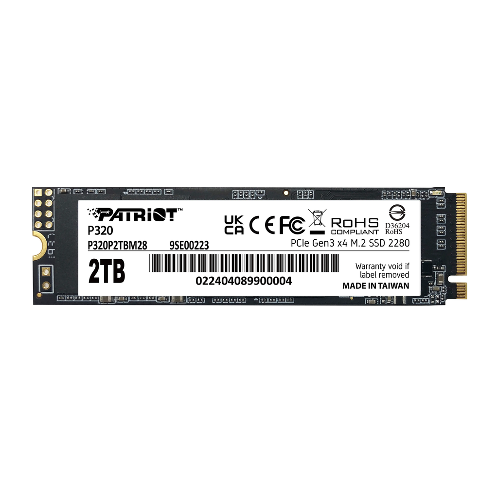 Patriot P320 Serisi 2TB 3000/2200MB/s NVMe M.2 SSD Disk