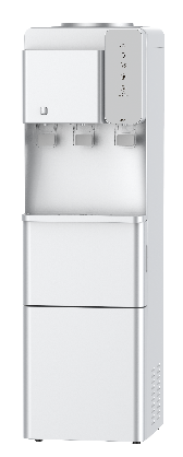 Finlux FWID28TLS Water Dispenser with Top Bottle Ice Making Machine, Silver