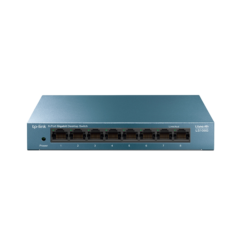 TP-Link LS108G 8 Port Litewave 10/100/1000 Gigabit Switch Unmanaged, Steel Case