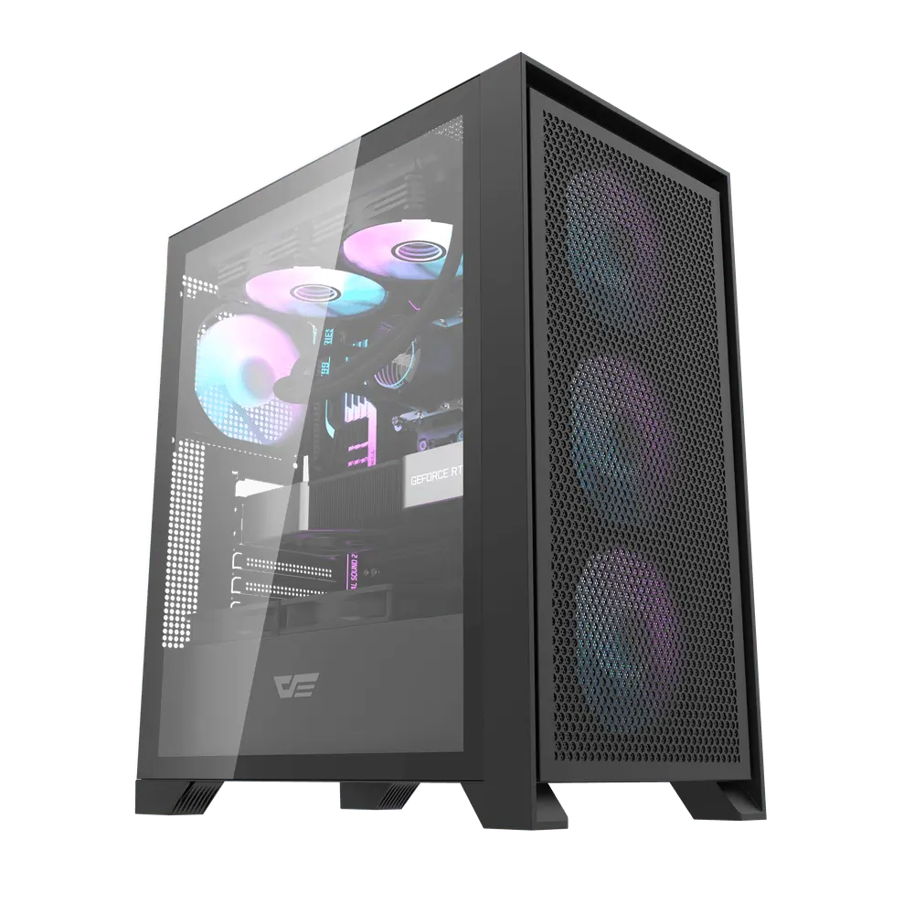 Aigo DRX70 Mesh  80+ Bronze 750W Argb Mid Tower Kasa, Siyah