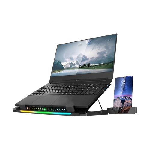 DarkFlash G200 Notebook Cooler Black 16" Laptop Compatible, USB Cable, Smartphone Stand