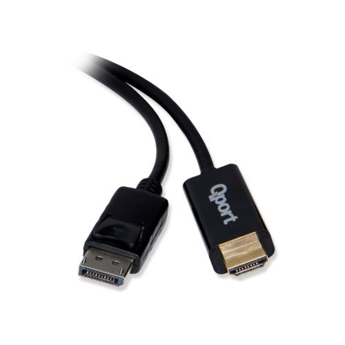 Qport Q-DPH DP(M) to HDMI(M) 1.80m 4K Supported Converter Cable