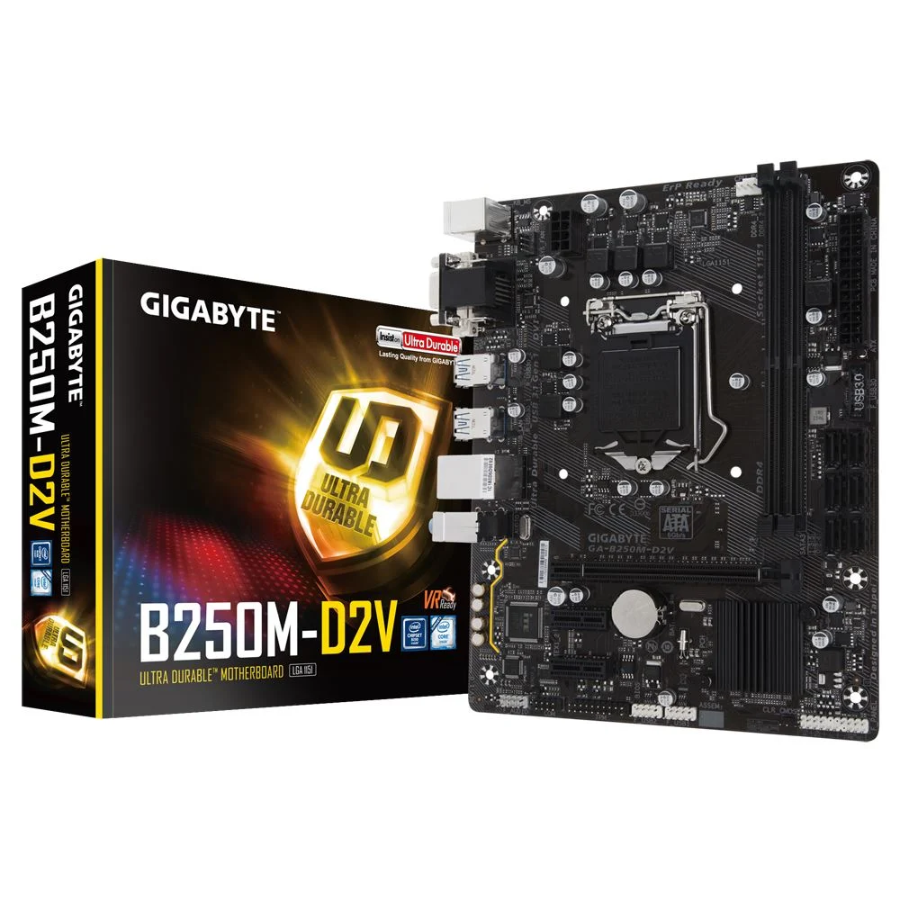 Gigabyte B250M-D2V Intel LGA1151 DDR4 Micro ATX Motherboard