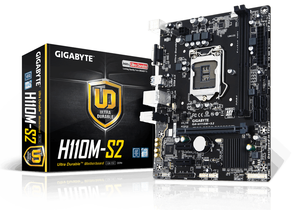 Gigabyte H110M-S2 Intel H110 Soket 1151 DDR4 2400MHz Micro-ATX Anakart