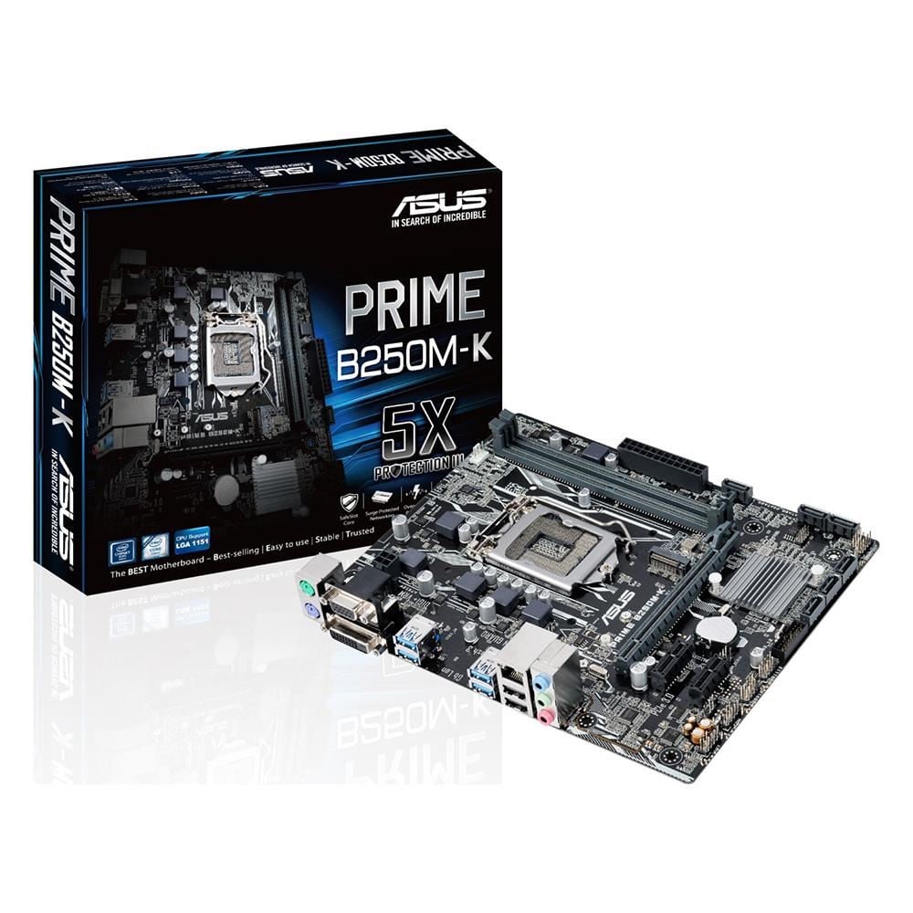 Asus Prime B250M-K Intel B250 Socket 1151 DDR4 2400MHz mATX Motherboard