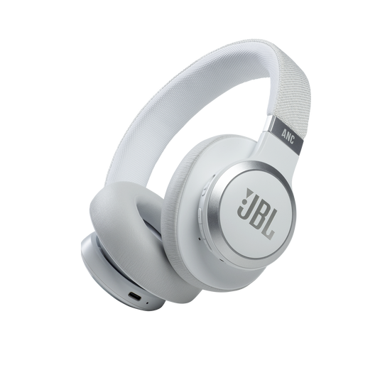 JBL Live 660NC Foldable On-Ear Bluetooth Headphones, White
