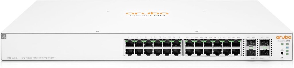 HP Aruba Instant On 1930-24G JL683B 24 Port 10/100/1000 Mbps Managed Gigabit Poe Switch