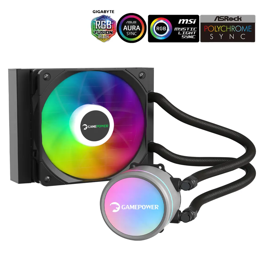 GamePower Skadi V2 120 ARGB 120mm Liquid CPU Cooler AM5 and LGA1700 Compatible