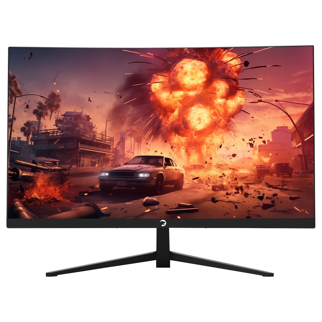 GamePower Vivid F10 24" Curved RGB 120Hz 1ms FHD Va Panel 2x2W Speaker Gaming Monitor, Black