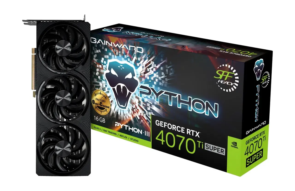 Gainward GeForce RTX4070Ti Super Python III OC 16GB GDDR6X 256Bit Gaming Graphics Card