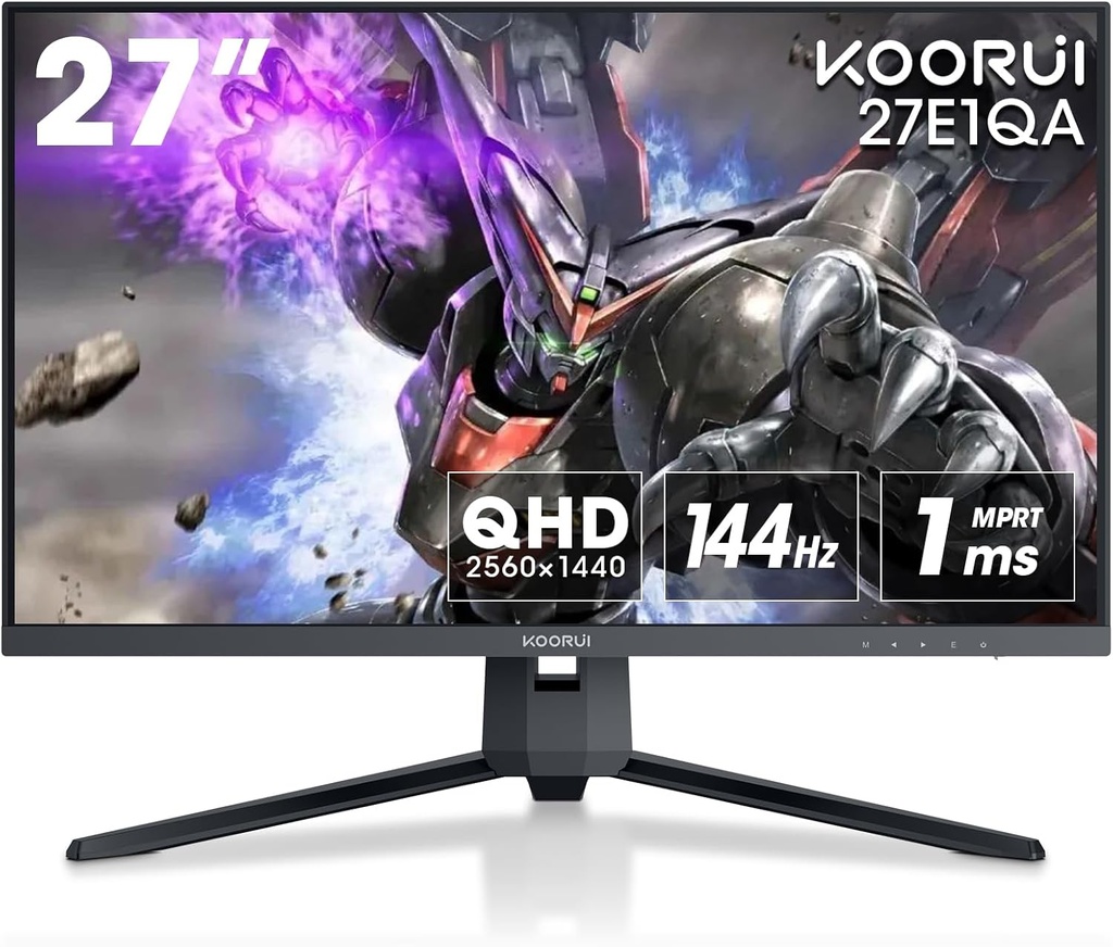 Koorui 27E1QA Series 27" 1 MS 144 Hz FreeSync 2K QHD VA LED Gaming Monitor