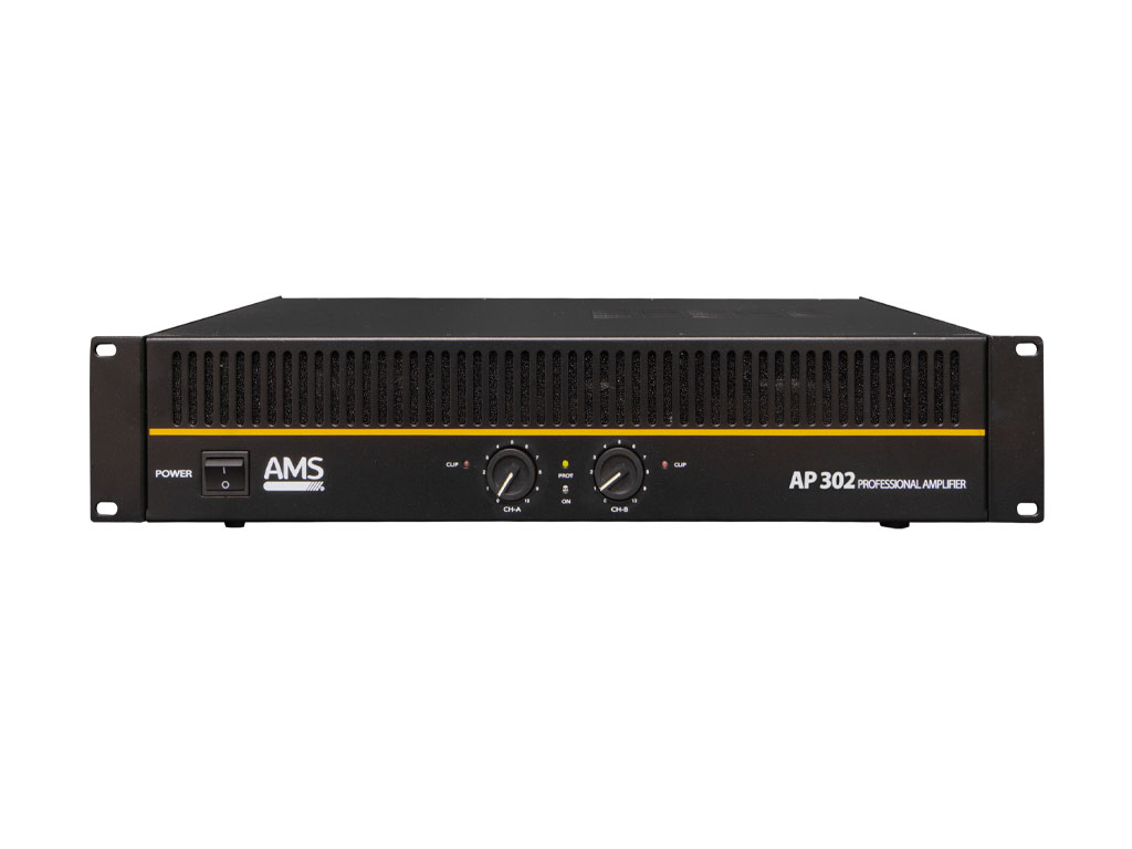 AMS AP 302 Profesyonel Ses Amplifikatörü 2 x 300 Watt